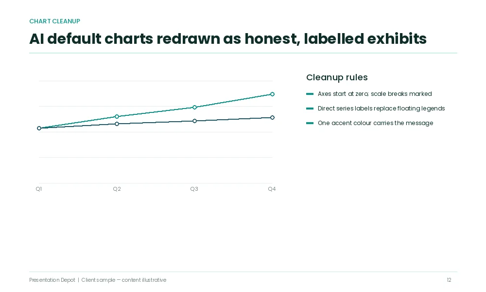 Ai chart cleanup honest data visualisation